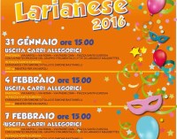 In arrivo il carnevale Larianese 2016