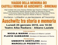 Ad Albano l’iniziativa “Auschwitz tra storia e memoria”