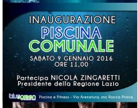 Rocca Priora, Sabato 9 gennaio l’inaugurazione della nuova piscina comunale