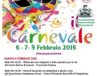 Al via il Carnevale di Lanuvio: ecco il programma