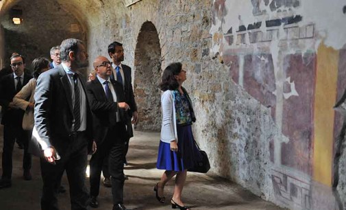 Visita della delegazione della Commissione Europea agli scavi di Pompei