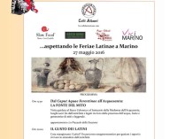 Feriae Latinae (Festa dei Popoli Latini)  21-29 maggio 2016 IV Edizione