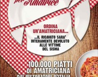 “Un’Amatriciana per Amatrice”: inizia la settimana di solidarietà