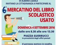 Albano, domenica 4 settembre torna il “Mercatino del Libro Scolastico Usato”