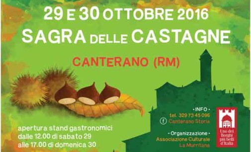 Castagne, piatti tipici e un grande falò: così fa festa il borgo di Canterano