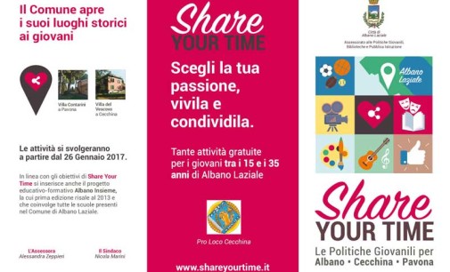 Albano Laziale, parte la seconda edizione di “Share Your Time”