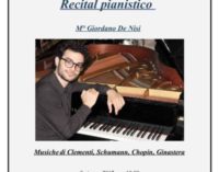 Il pianista Giordano De Nisi a Ciampino