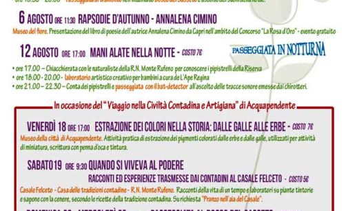 Torre Alfina – Museo del fiore: gli eventi dal 1 al 15 agosto!!