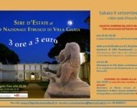 Sere d’estate al Museo: 3 ore a 3 euro  Sabato 9 settembre  “Non solo Etruschi”