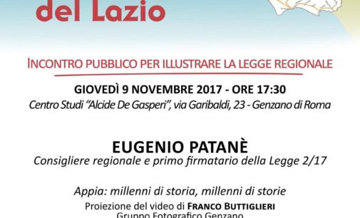 A Genzano: “Il Sistema dei Cammini del Lazio”