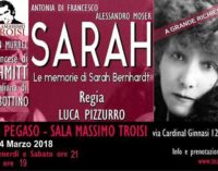 Torna al Teatro Pegaso di Ostia “Le memorie di Sarah Bernardt”