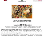 58 ma EDIZIONE PREMIO NAZIONALE FRASCATI POESIA  ANTONIO SECCARECCIA