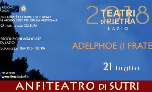 Sutri – Adelphoe, Teatri di Pietra prosegue con Terenzio