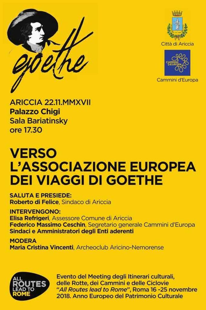 Ariccia –  “Verso l’Associazione Europea dei Viaggi di Goethe”