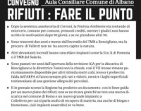 Albano  – CONVEGNO: RIFIUTI, FARE IL PUNTO.