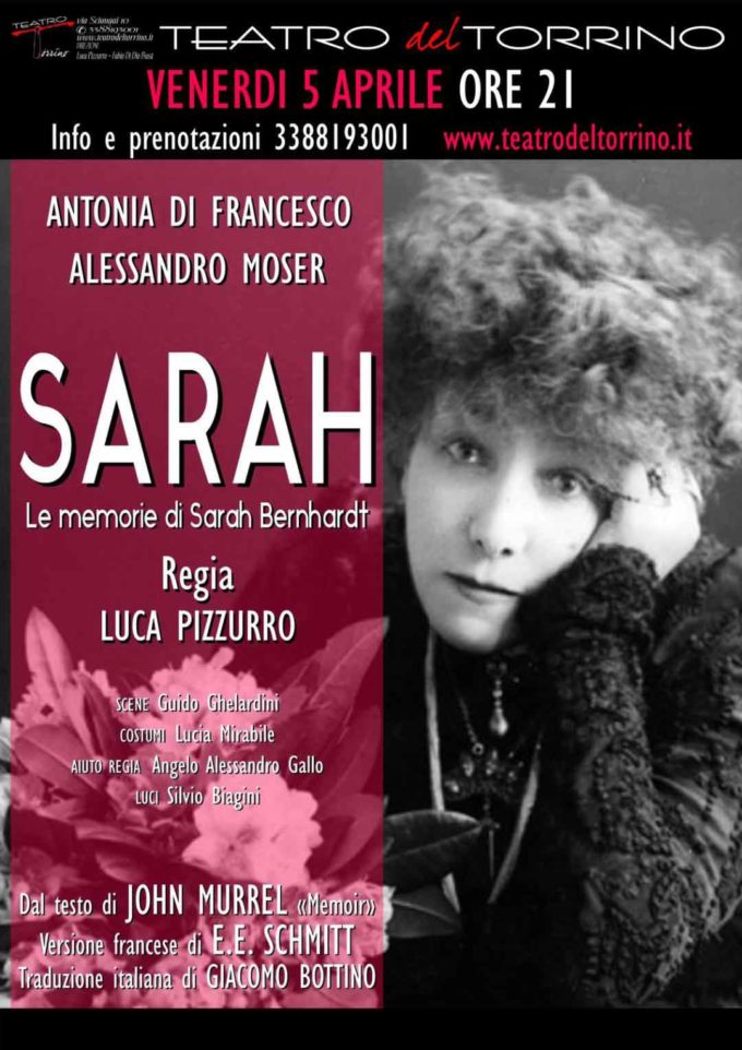 “Le memorie di Sarah Bernhardt” al teatro Pegaso di Ostia