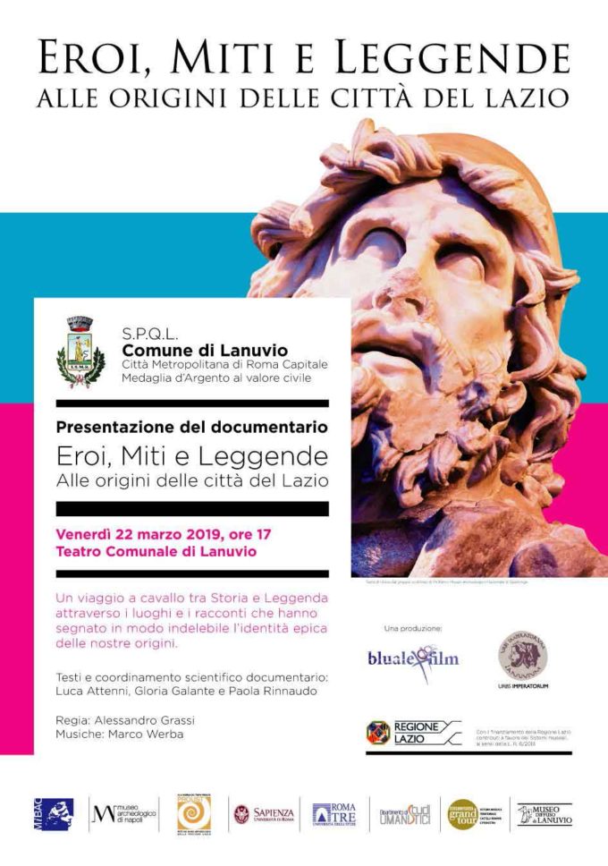 Lanuvio –  Presentazione del documentario “Eroi, miti e leggende – alle origini delle città del Lazio”