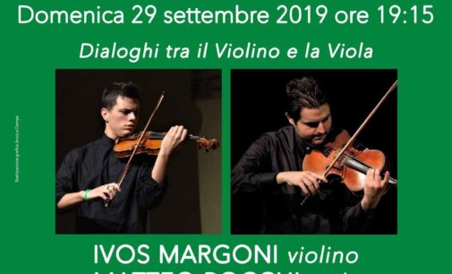 Ariccia, Sfaccendati: dialoghi tra violino e viola con Ivos Margoni e Matteo Rocchi a Palazzo Chigi
