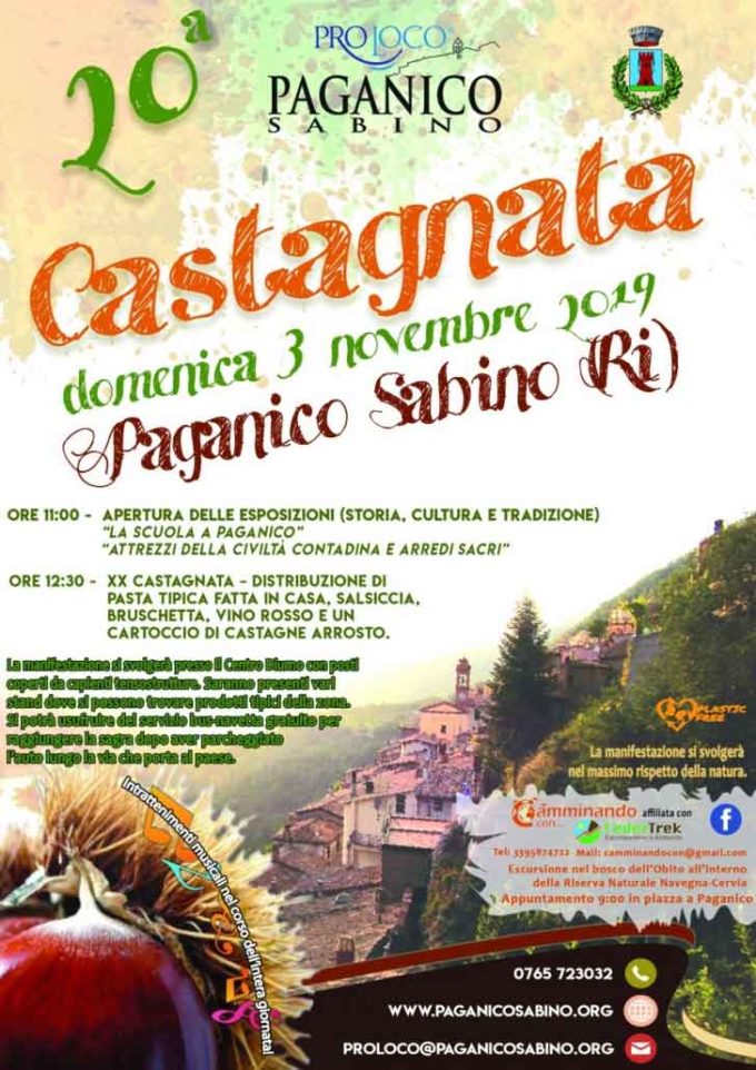 A Paganico Sabino (RI) la tradizionale “Castagnata”