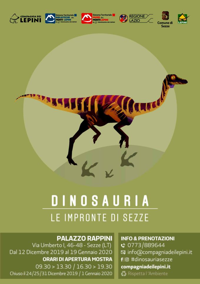 Il 12 dicembre l’inaugurazione di “Dinosauria: Le impronte di Sezze”