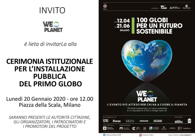 “WePlanet: 100 Globi per un futuro sostenibile”
