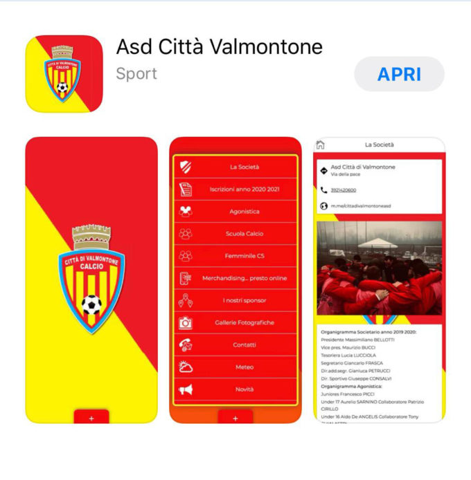 Il Città di Valmontone è sempre più avanti, il presidente Bellotti presenta la nuova “app” societaria