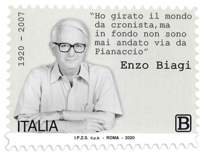 Emissione francobollo Enzo Biagi