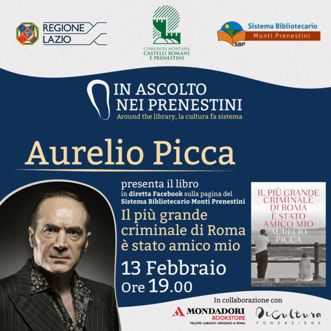 Roma, il criminale, l’amicizia: “In ascolto nei Prenestini” ospita Aurelio Picca