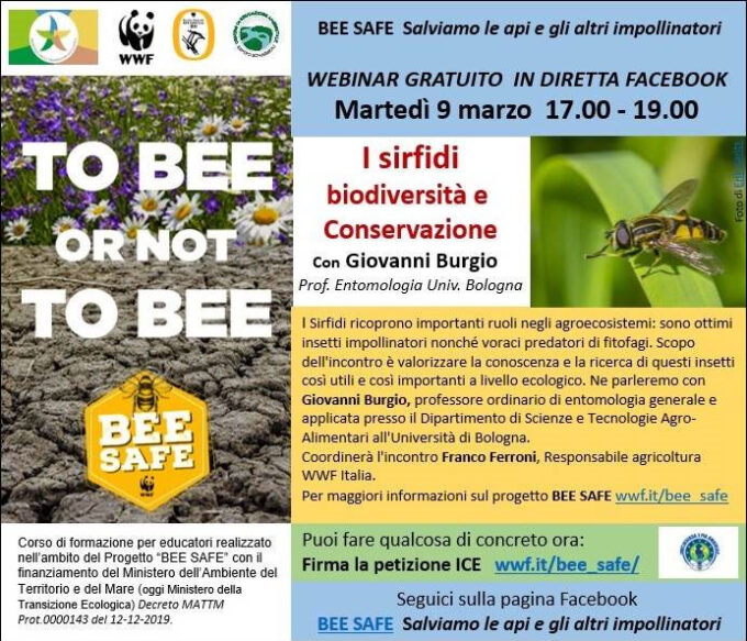 RIPARTE IL PROGETTO “BEE SAFE” Salviamo le api e gli altri impollinatori