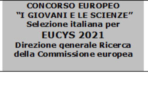 Concorso europeo “I giovani e le scienze 2021”