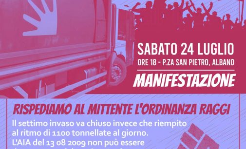 Manifestazione ad Albano sabato 24 luglio, ore 18.00