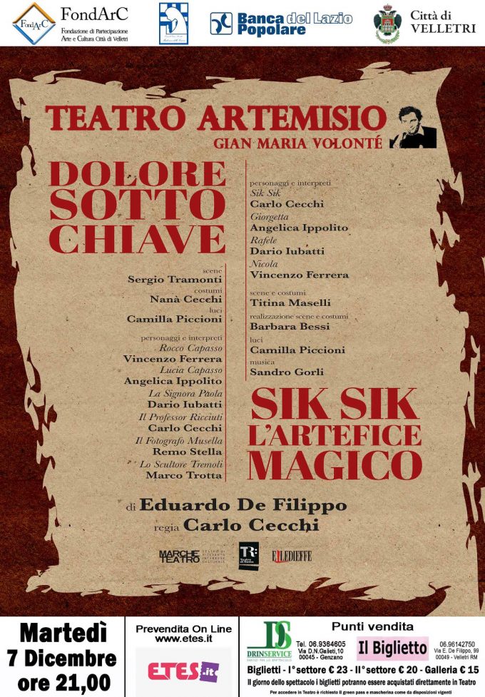 Teatro Artemisio-Volonté: Carlo Cecchi porta in scena “Sik Sik” e “Dolore sotto chiave”