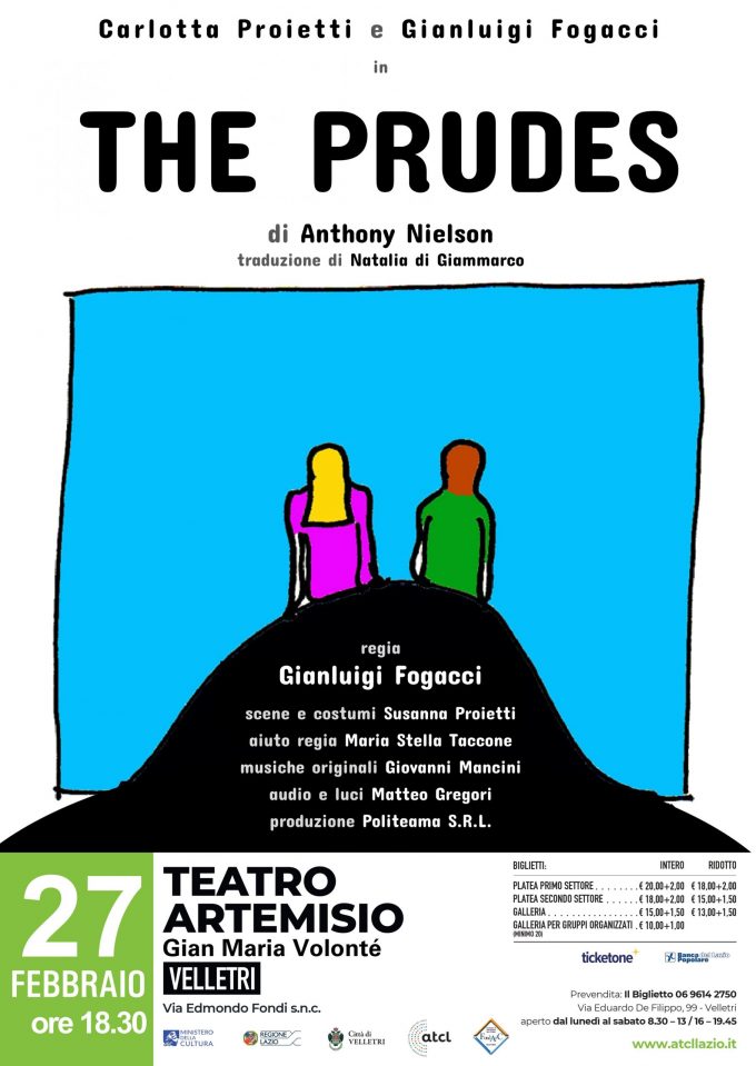 “The prudes” con Carlotta Proietti e Gianluigi Fogacci al Teatro Artemisio-Volonté