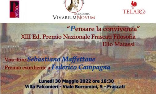 “2. Pensare la convivenza”, XIII Ed. Premio Nazionale Frascati Filosofia Elio Matassi