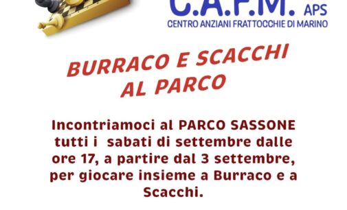 Il Centro Anziani Frattocchie di Marino avvia le attività il 3 settembre