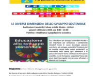 CONVEGNO – DIBATTITO SULLE DIVERSE  DIMENSIONI DELLO SVILUPPO SOSTENIBILE