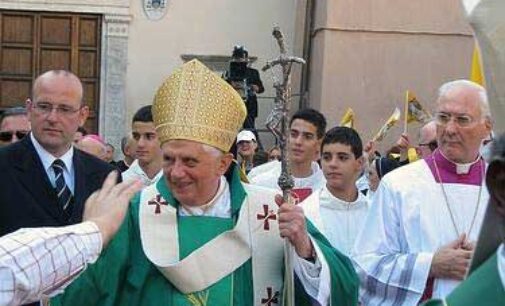 Velletri – PAPA BENEDETTO XVI per testamento lascia alla “sua” Diocesi la somma di 20.000 euro