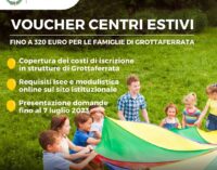 Voucher centri estivi: fino a 320 euro per le famiglie di Grottaferrata
