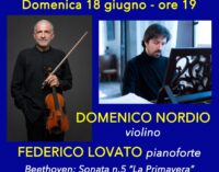 Il violinista Domenico Nordio e il pianista Federico Lovato al Palazzo Chigi di Ariccia