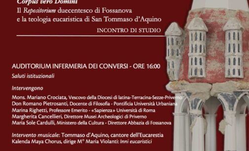 Il Repositorium duecentesco di Fossanova e la teologia eucaristica di San Tommaso d’Aquino