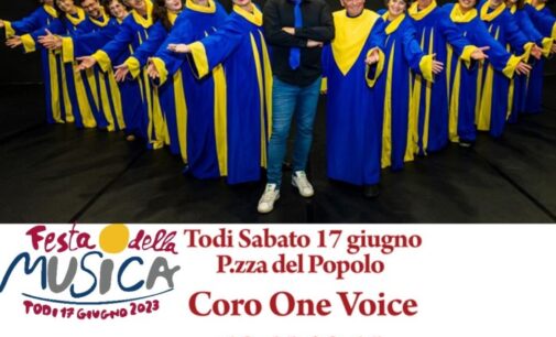 Il coro “One voice” da Frascati a Todi per la “Festa della Musica”