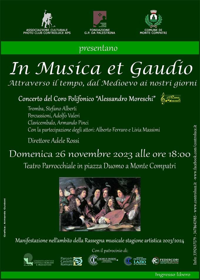 Concerto “In Musica et Gaudio” a Monte Compatri
