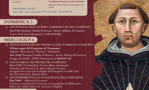 Celebrazioni in onore di San Tommaso d’Aquino a 750 anni dalla sua morte