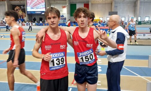 Atletica Frascati, Nardi quinto e Fanelli settimo sui 1500 nel campionato italiano indoor Allievi