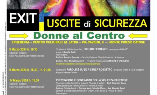 Anche A.N.P.I. a Monte Porzio Catone dall’8 al 24 marzo per “Donne al centro”…