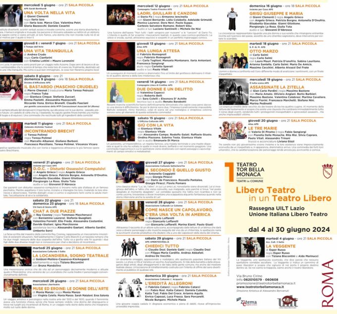 III Edizione Rassegna “LIBERO TEATRO IN UN TEATRO LIBERO”