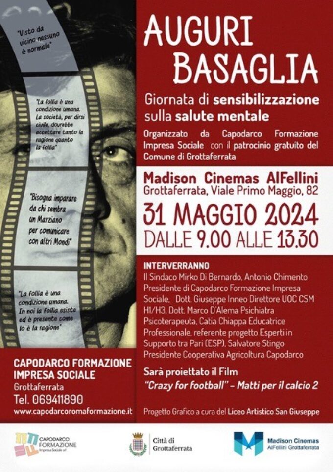 Il 31/5 Cinemas AlFellini “Auguri Basaglia”, salute mentale e un film