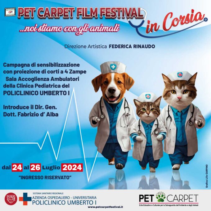 Carpet Film Festival in corsia al Policlinico Umberto I: crescere insieme – bambini e animali – fa bene