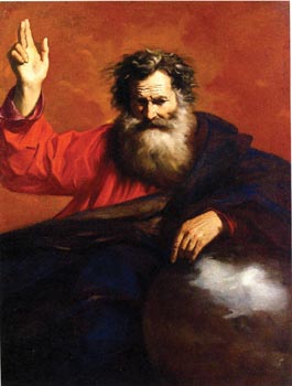 PierFrancesco Mola, Dio Padre Onnipotente, olio su tela, cm 156x118 - Milano, Collezione Koelliker