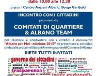 Albano – Incontro con i cittadini